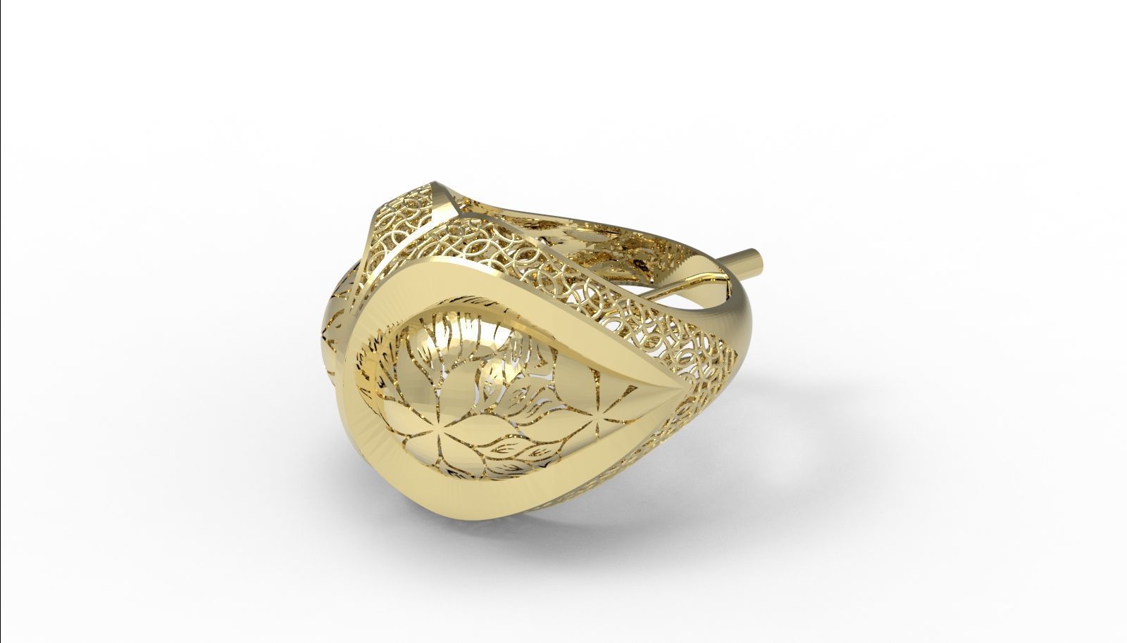 30 light weight fusion ring ready to cast and print  3D Model Collection_67