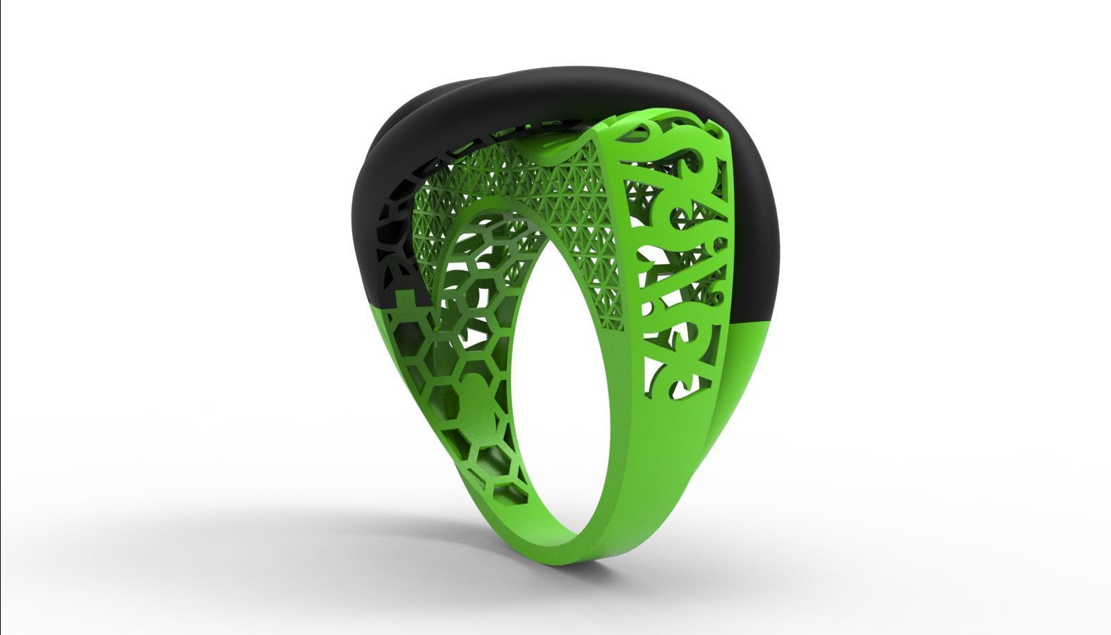 30 light weight fusion ring ready to cast and print  3D Model Collection_140
