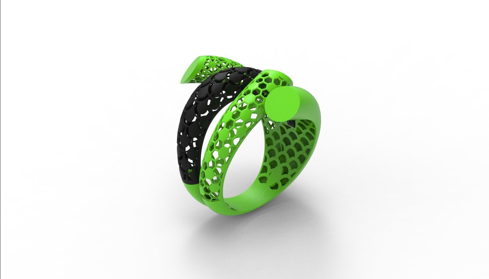 30 light weight fusion ring ready to cast and print  3D Model Collection_108