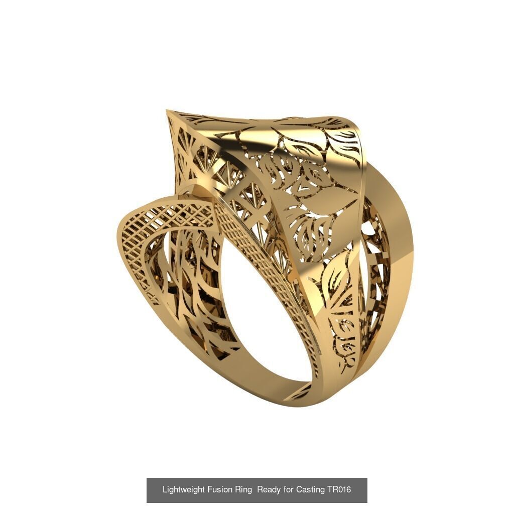 30 light weight fusion ring ready to cast and print  3D Model Collection_28