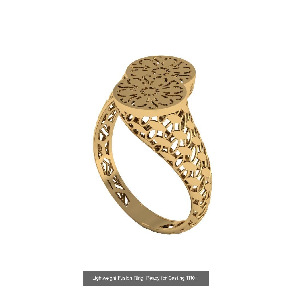 30 light weight fusion ring ready to cast and print  3D Model Collection_33