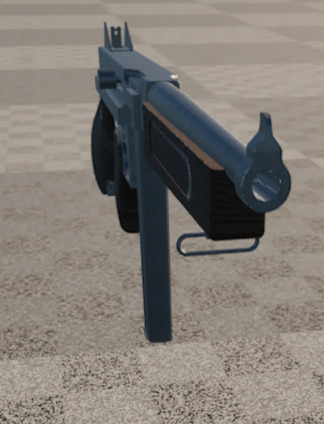 M1A1 Thompson SMG Low-poly 3D model_1