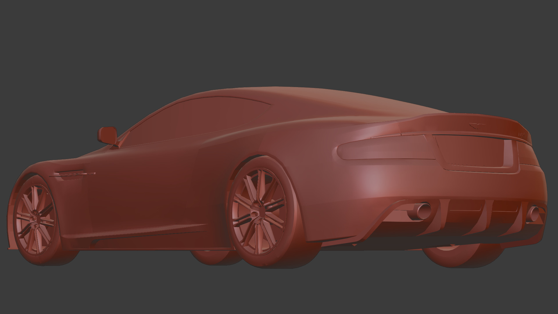 Aston Martin DBS 2008 Luxury Sports Car Asset Low-poly 3D model_10