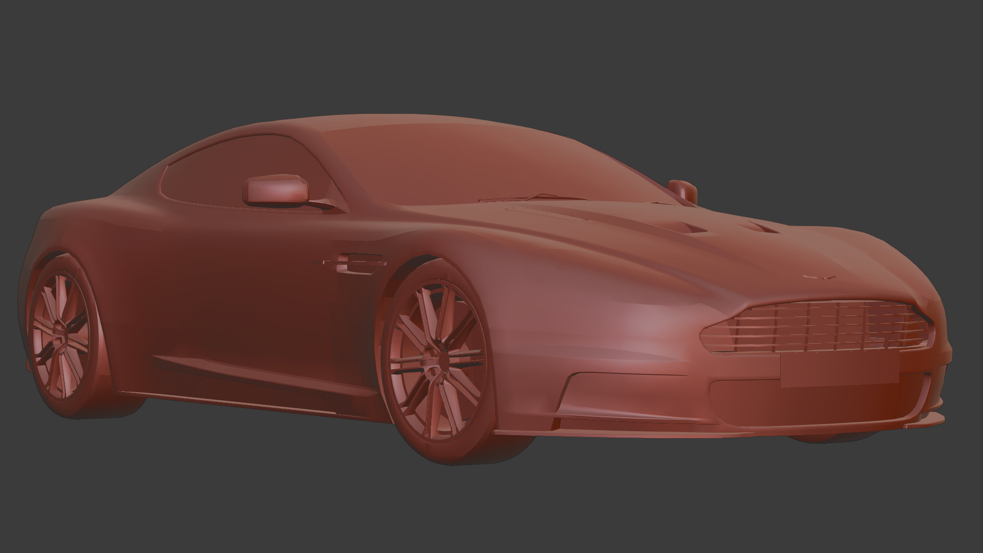 Aston Martin DBS 2008 Luxury Sports Car Asset Low-poly 3D model_17