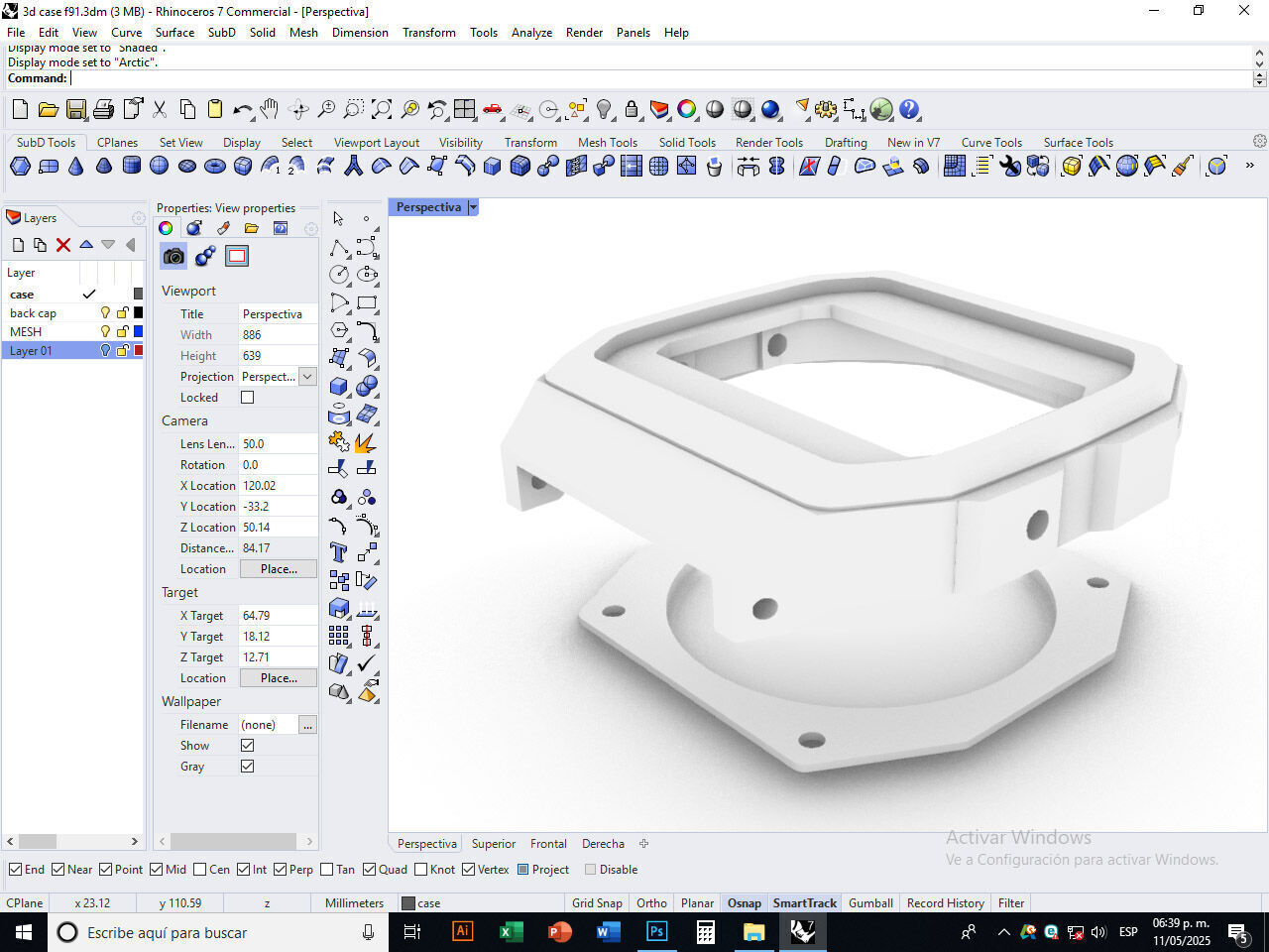 3D Case compatible with F91 watch 3D print model_13