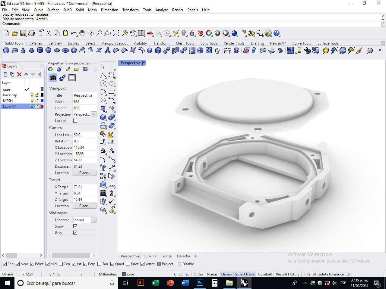 3D Case compatible with F91 watch 3D print model_5