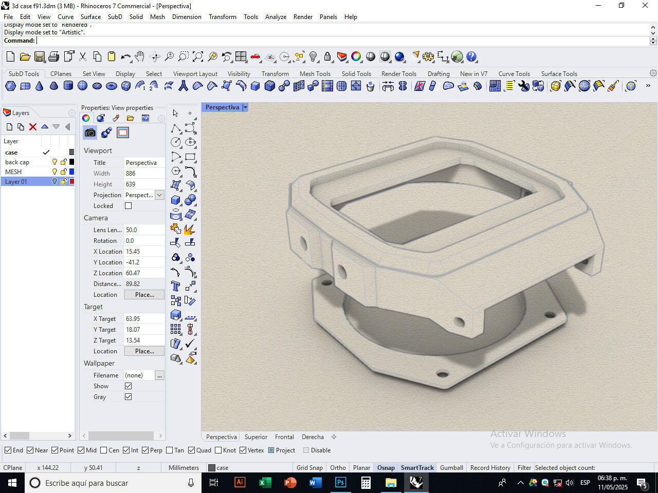 3D Case compatible with F91 watch 3D print model_11