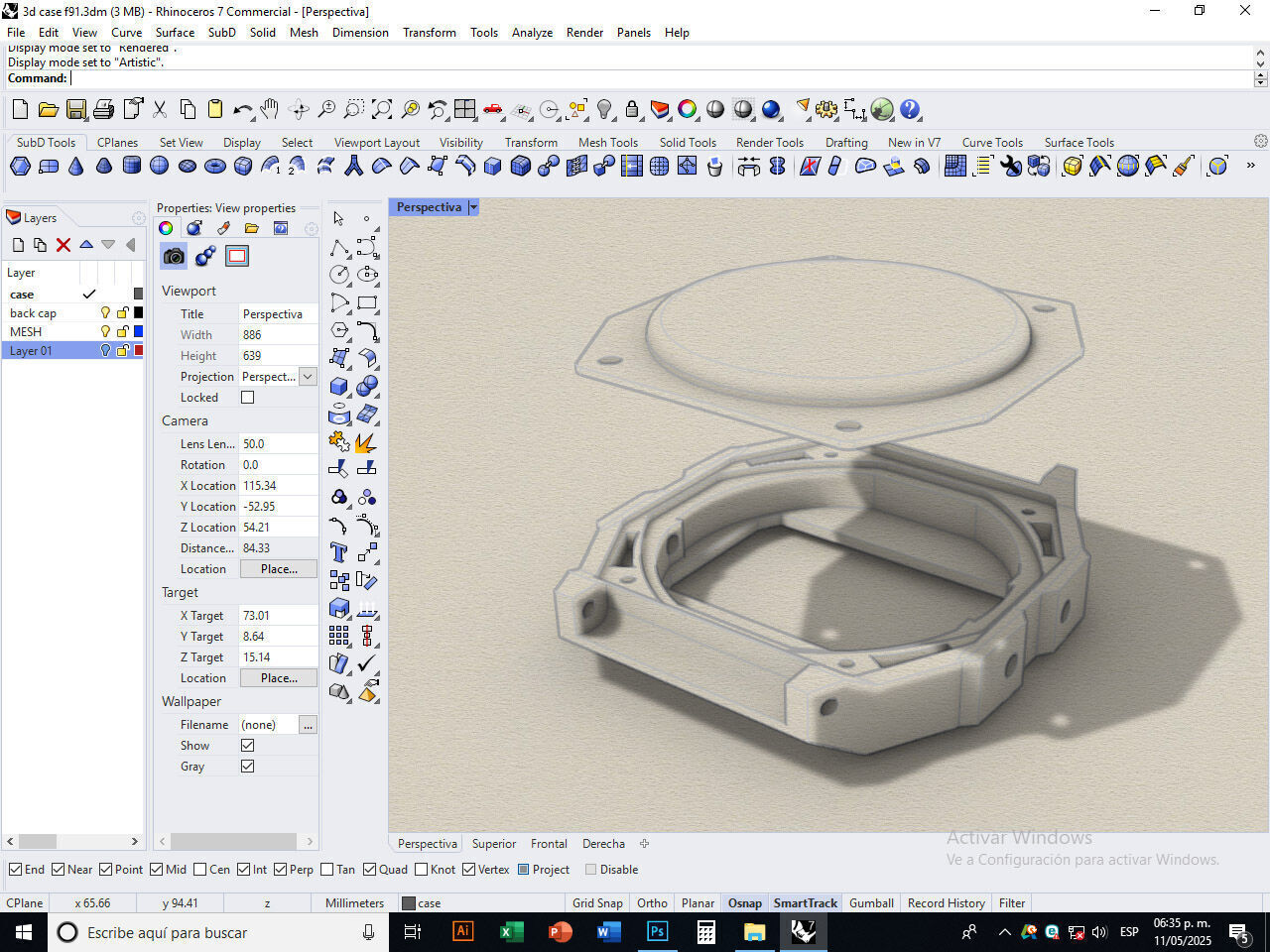 3D Case compatible with F91 watch 3D print model_7