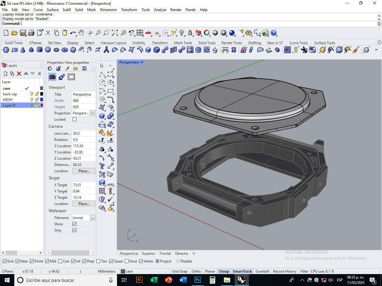 3D Case compatible with F91 watch 3D print model_4