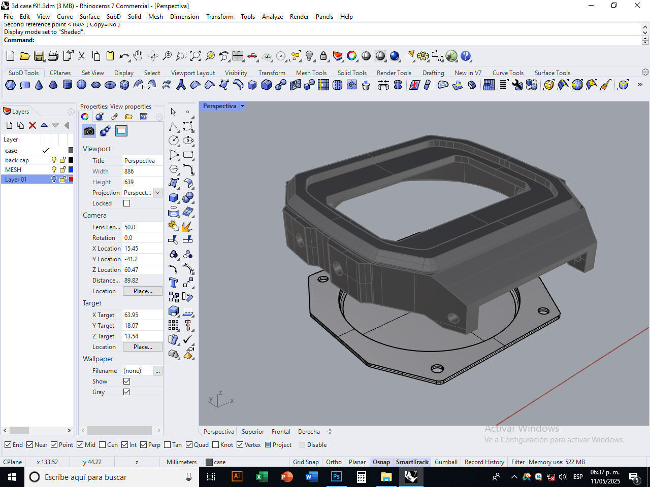3D Case compatible with F91 watch 3D print model_8
