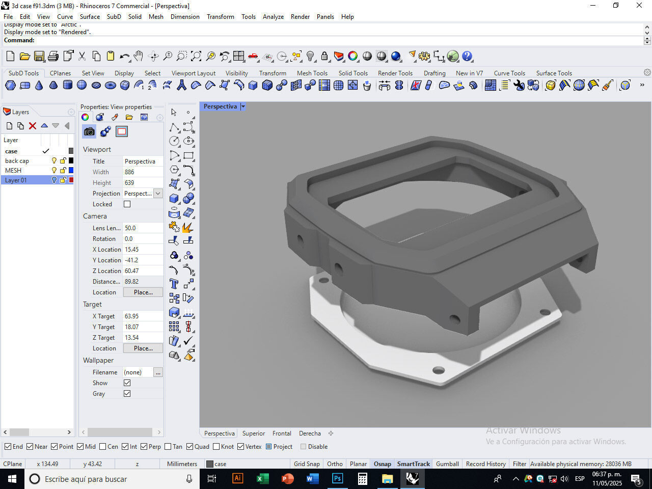 3D Case compatible with F91 watch 3D print model_10