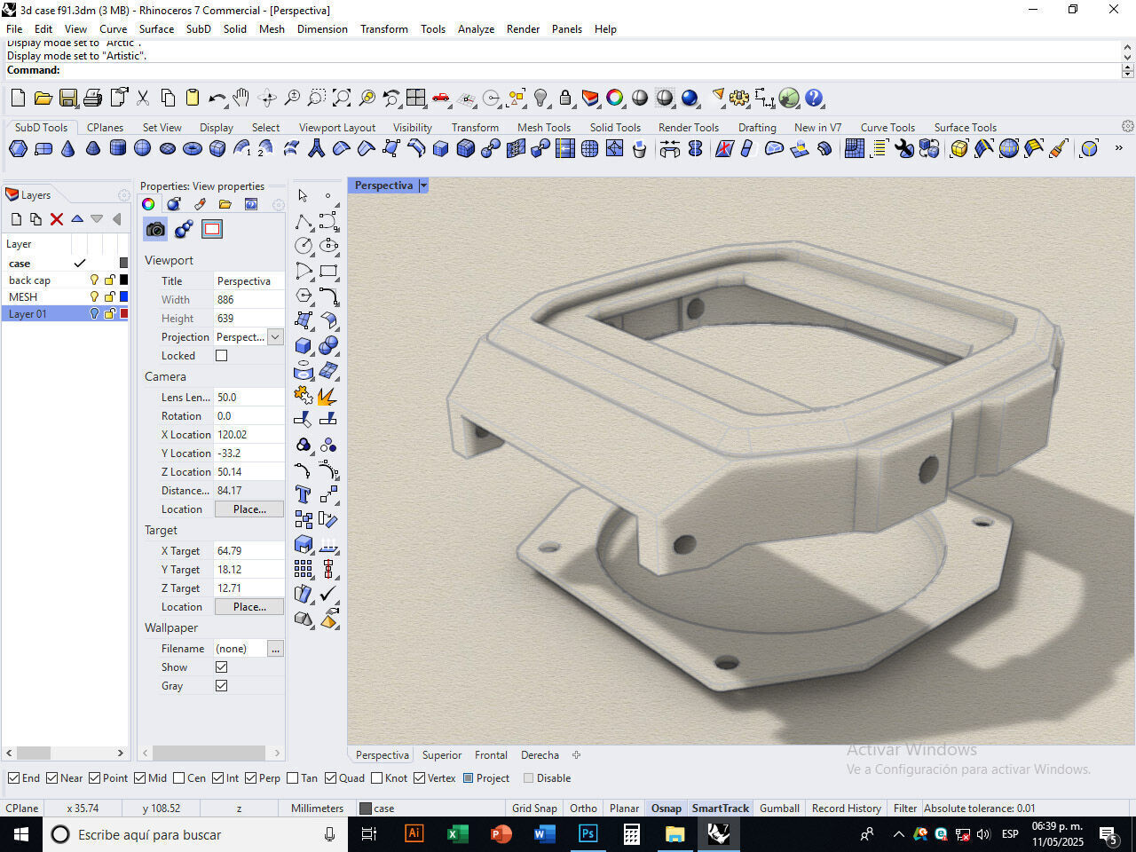 3D Case compatible with F91 watch 3D print model_15