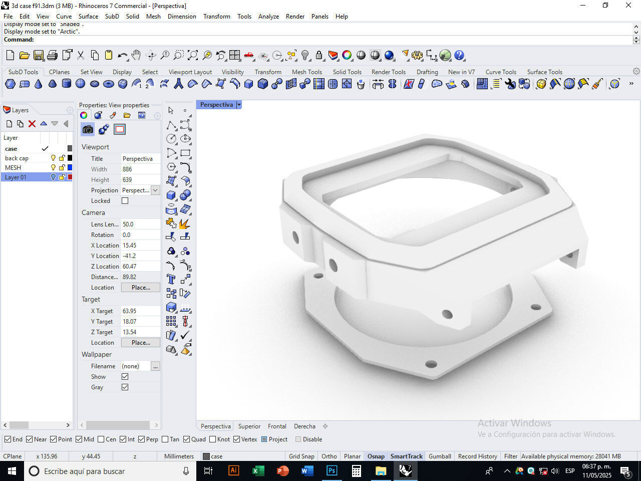 3D Case compatible with F91 watch 3D print model_9
