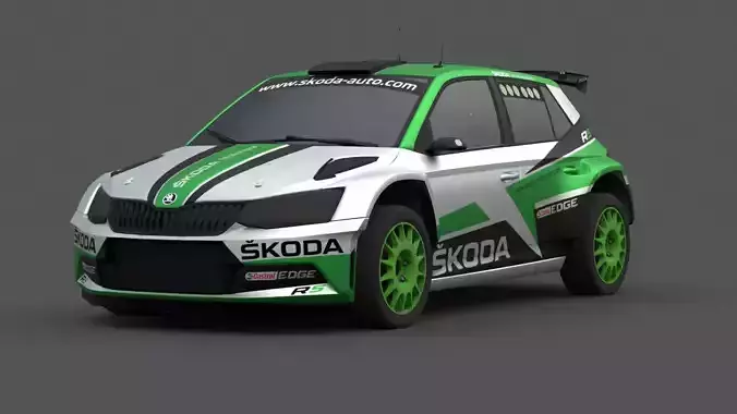 2018 Skoda Fabia R5 3D Model Rally Car Ready for Games Renders Low-poly 3D model 2018 Skoda Fabia R5 3D Model Rally Car Ready for Games Renders Low-poly 3D model