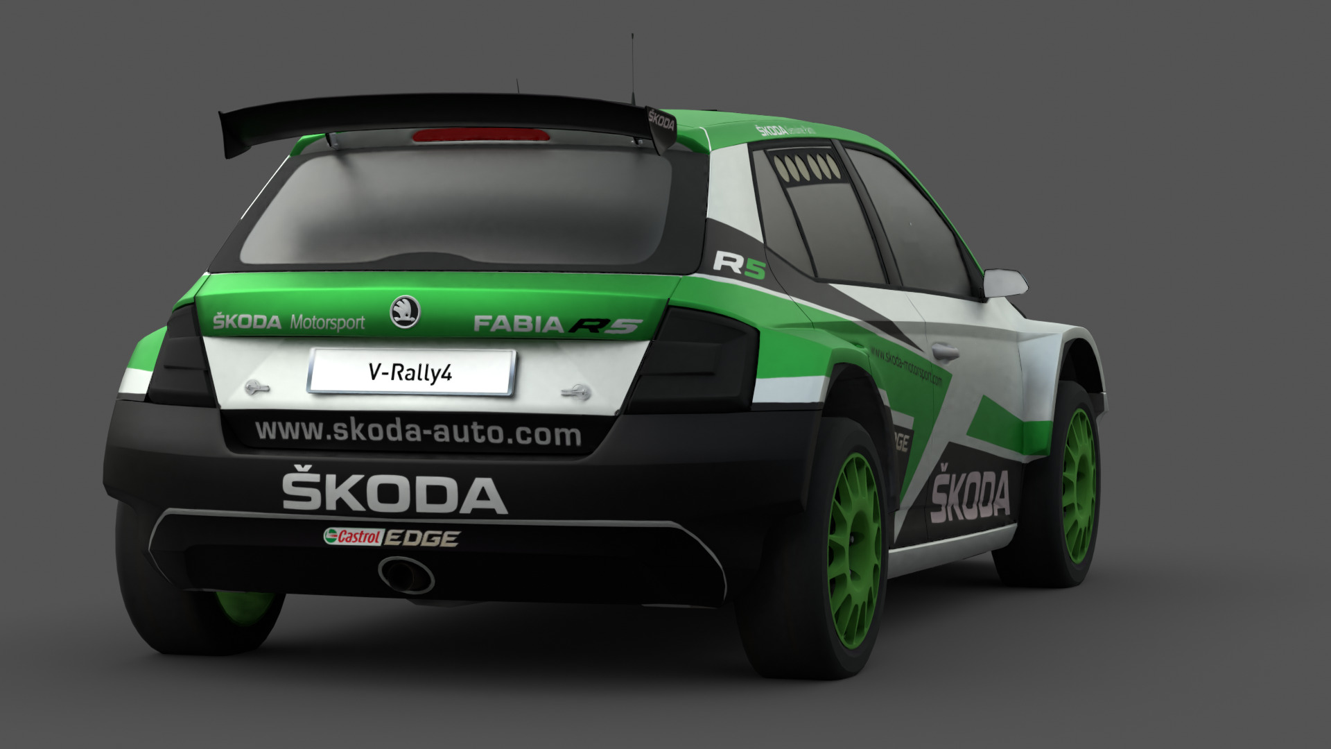 2018 Skoda Fabia R5 3D Model Rally Car Ready for Games Renders Low-poly 3D model_3