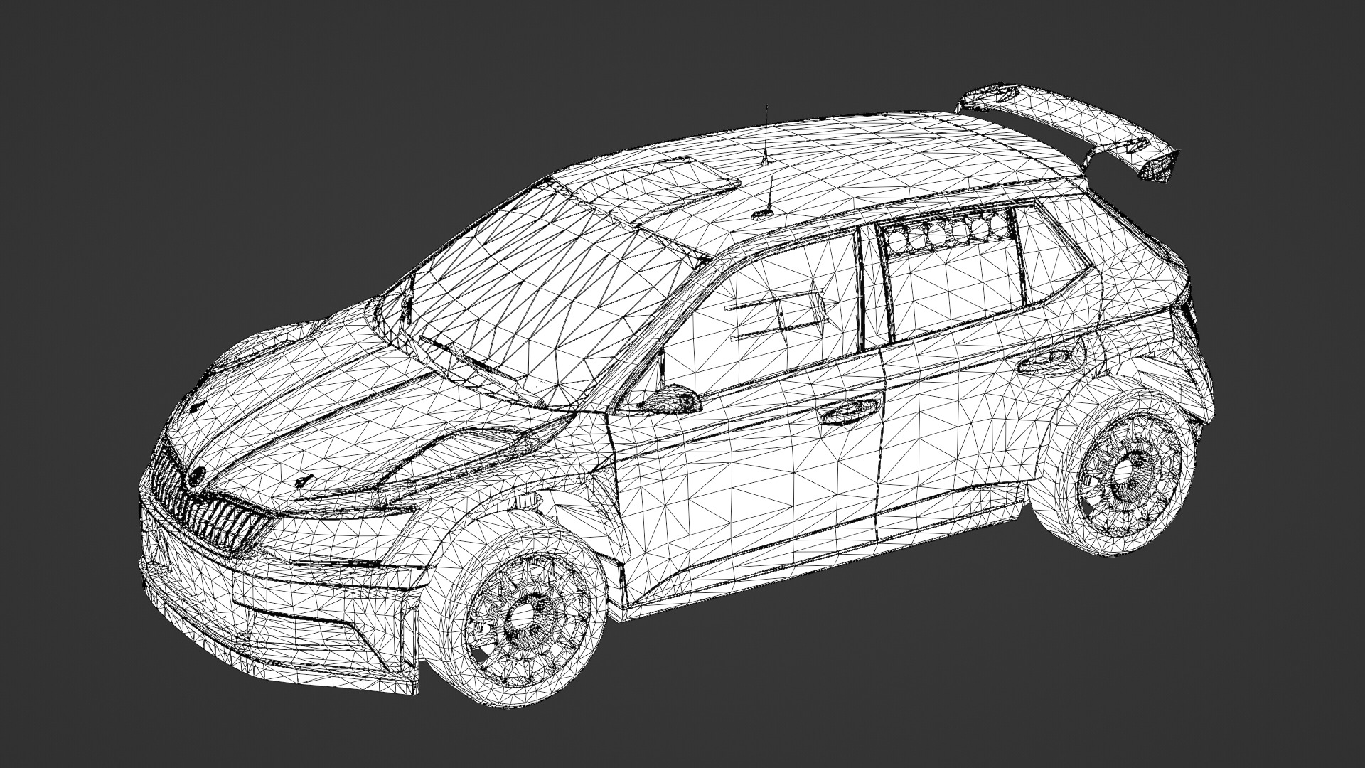 2018 Skoda Fabia R5 3D Model Rally Car Ready for Games Renders Low-poly 3D model_11