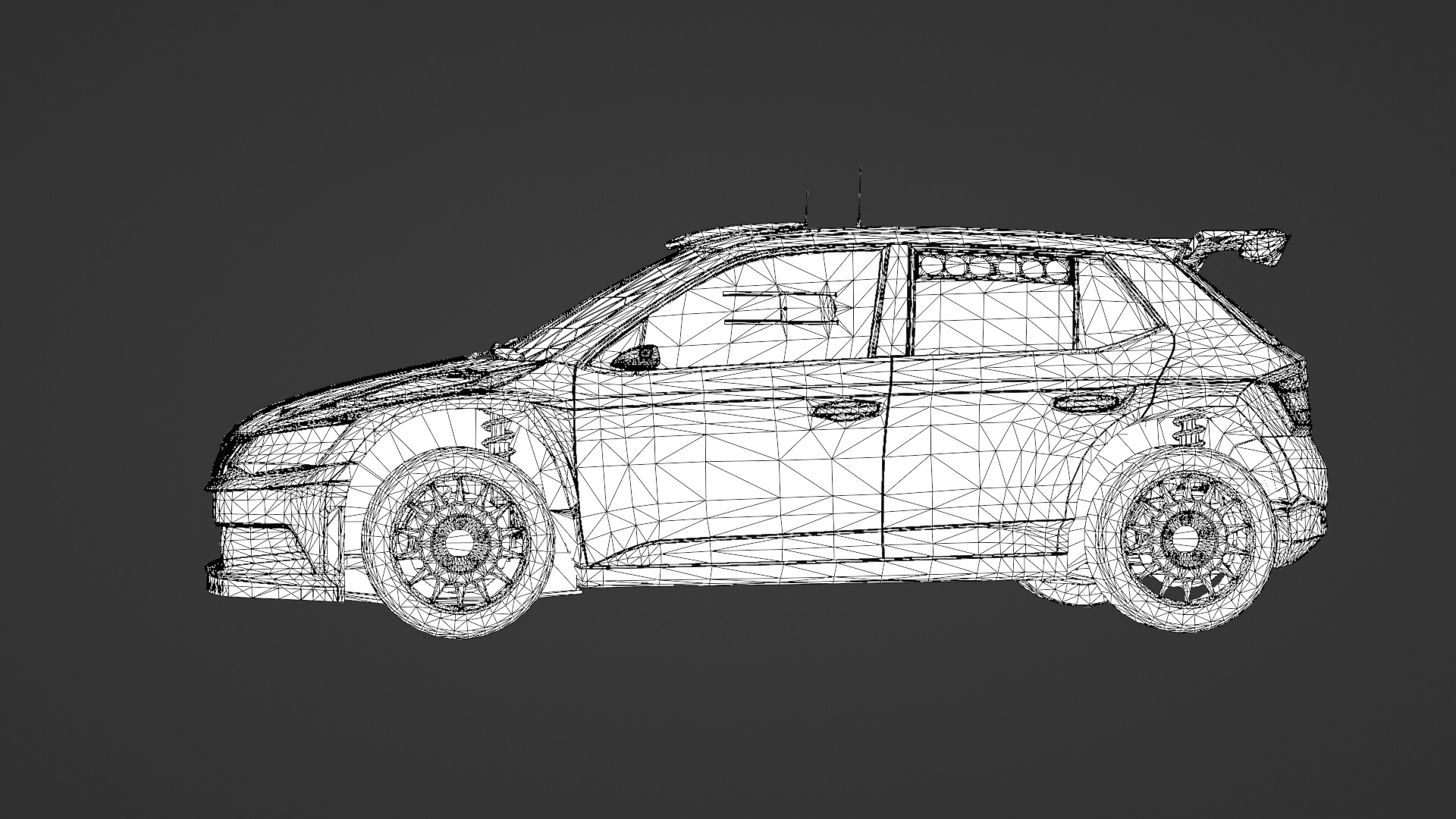 2018 Skoda Fabia R5 3D Model Rally Car Ready for Games Renders Low-poly 3D model_14