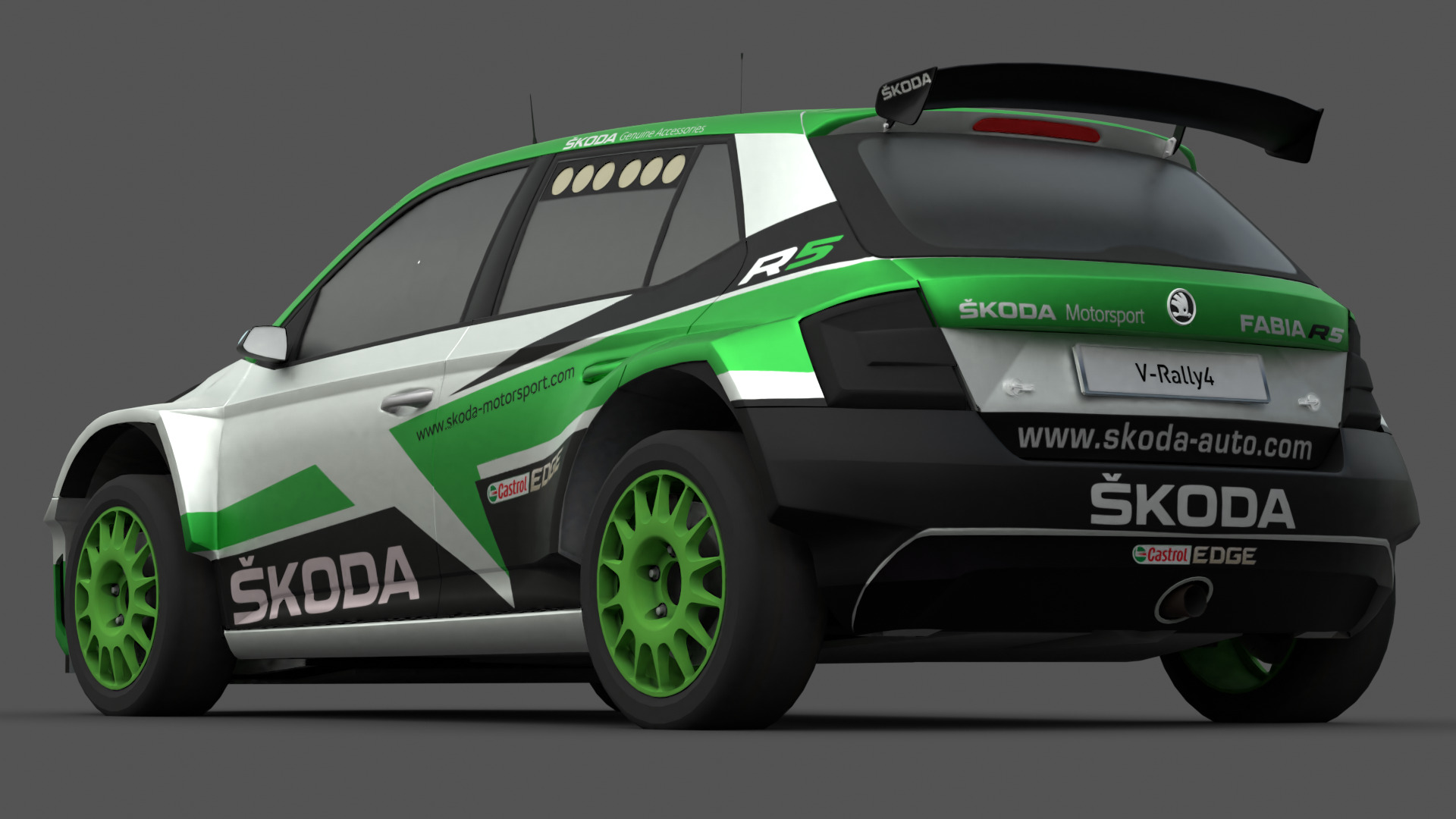 2018 Skoda Fabia R5 3D Model Rally Car Ready for Games Renders Low-poly 3D model_9