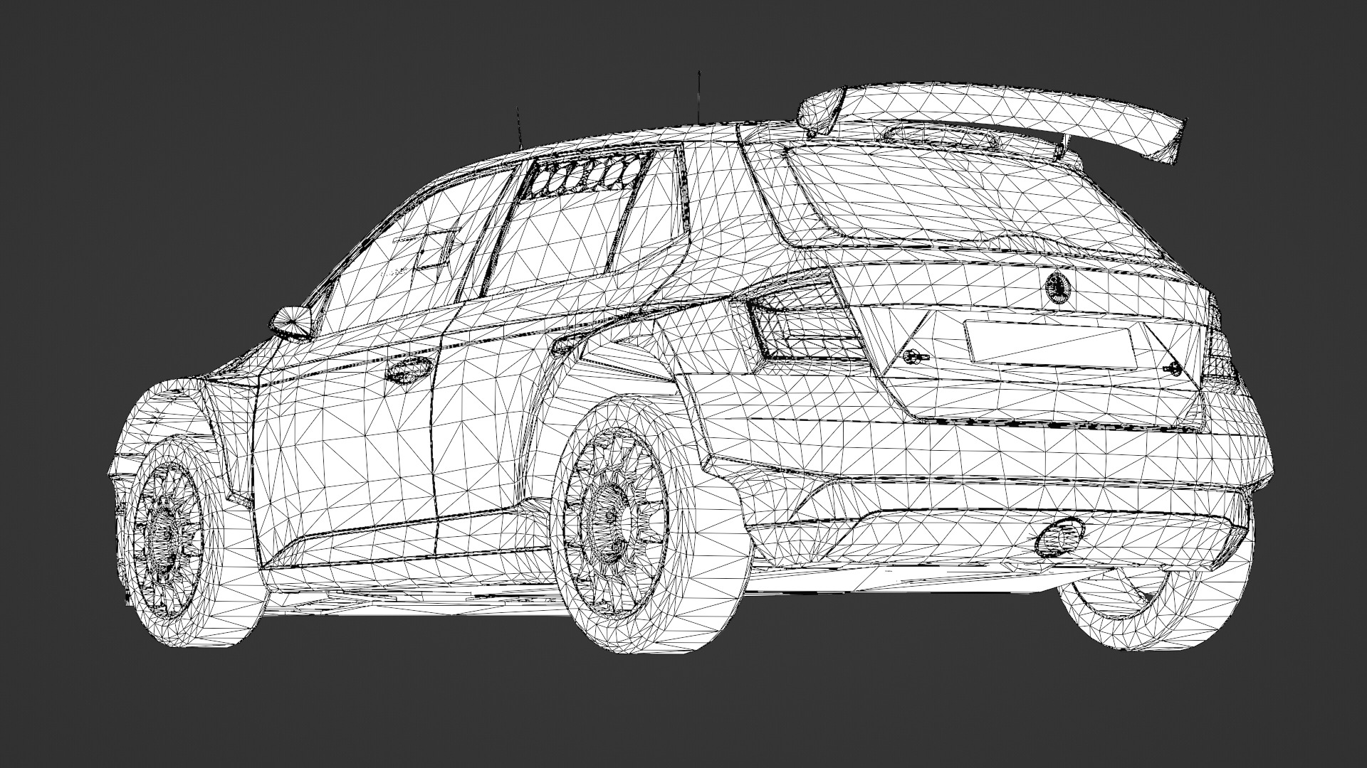 2018 Skoda Fabia R5 3D Model Rally Car Ready for Games Renders Low-poly 3D model_12