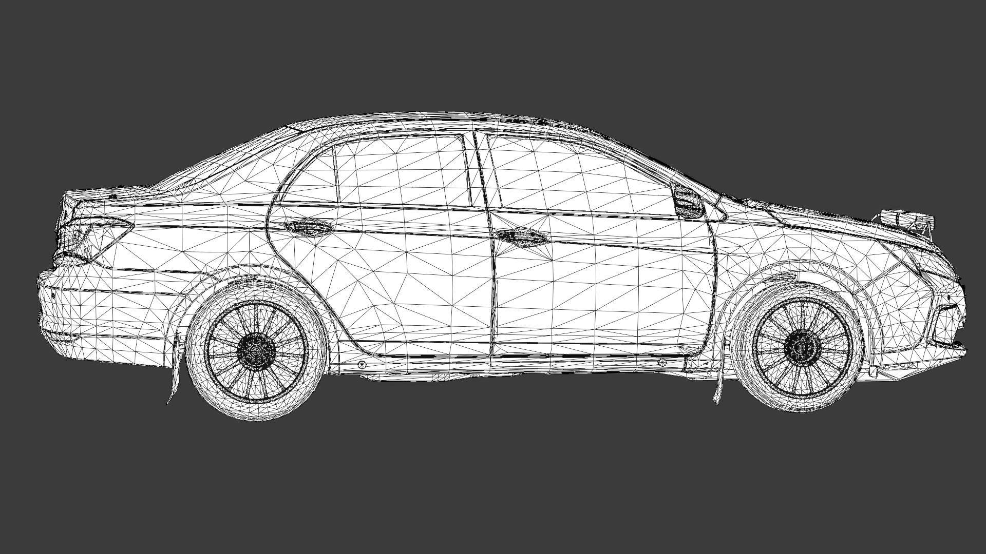 BYD Qin 3D Model Modern Electric Sedan for Game Use Low-poly 3D model_15