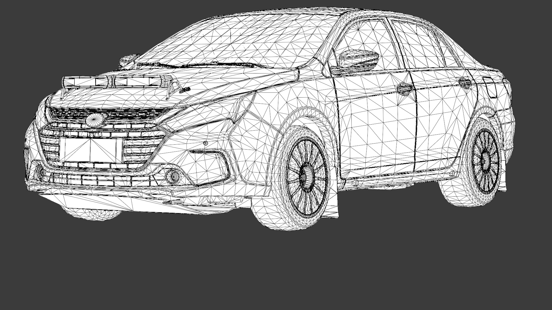 BYD Qin 3D Model Modern Electric Sedan for Game Use Low-poly 3D model_10