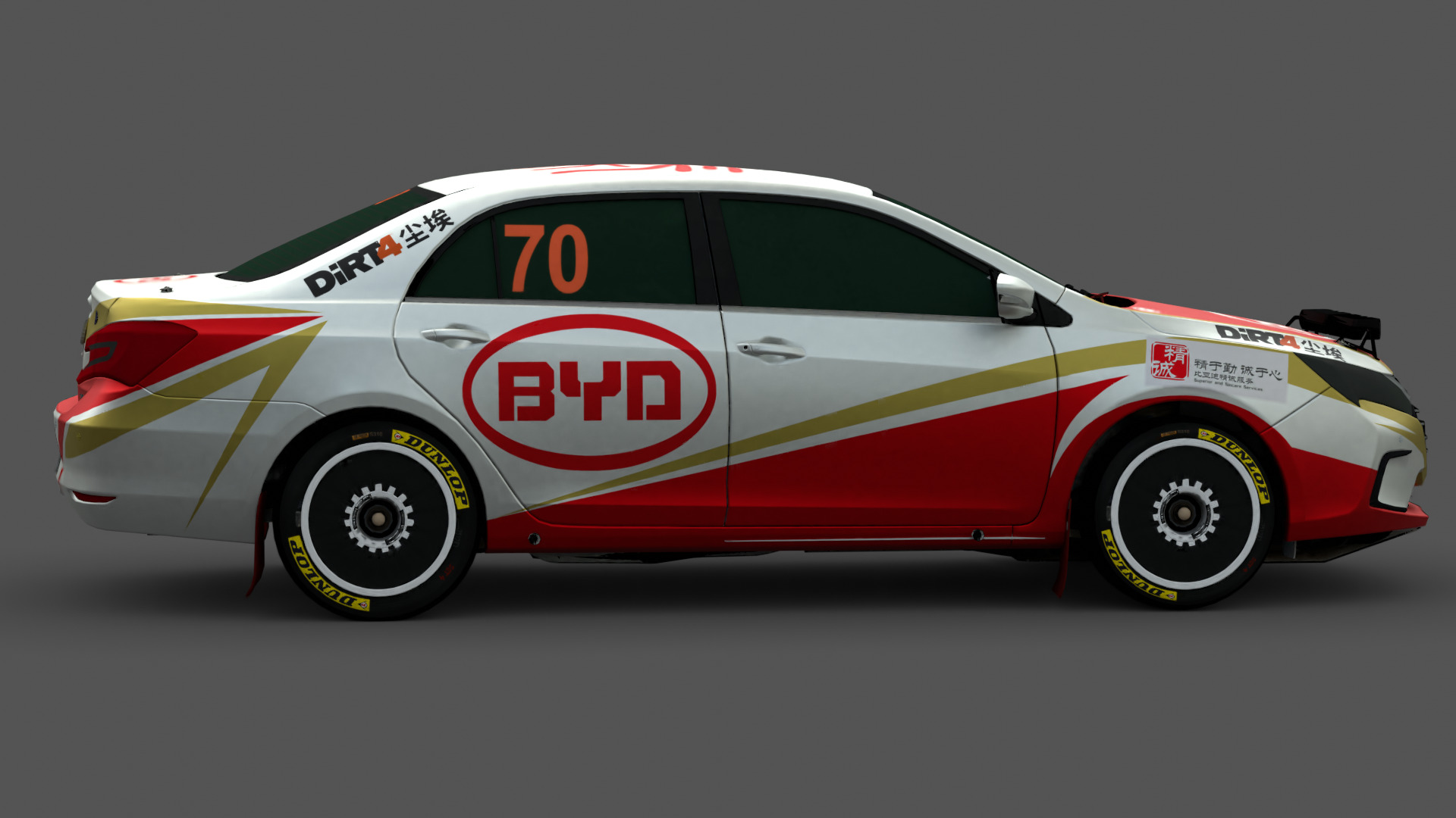 BYD Qin 3D Model Modern Electric Sedan for Game Use Low-poly 3D model_4