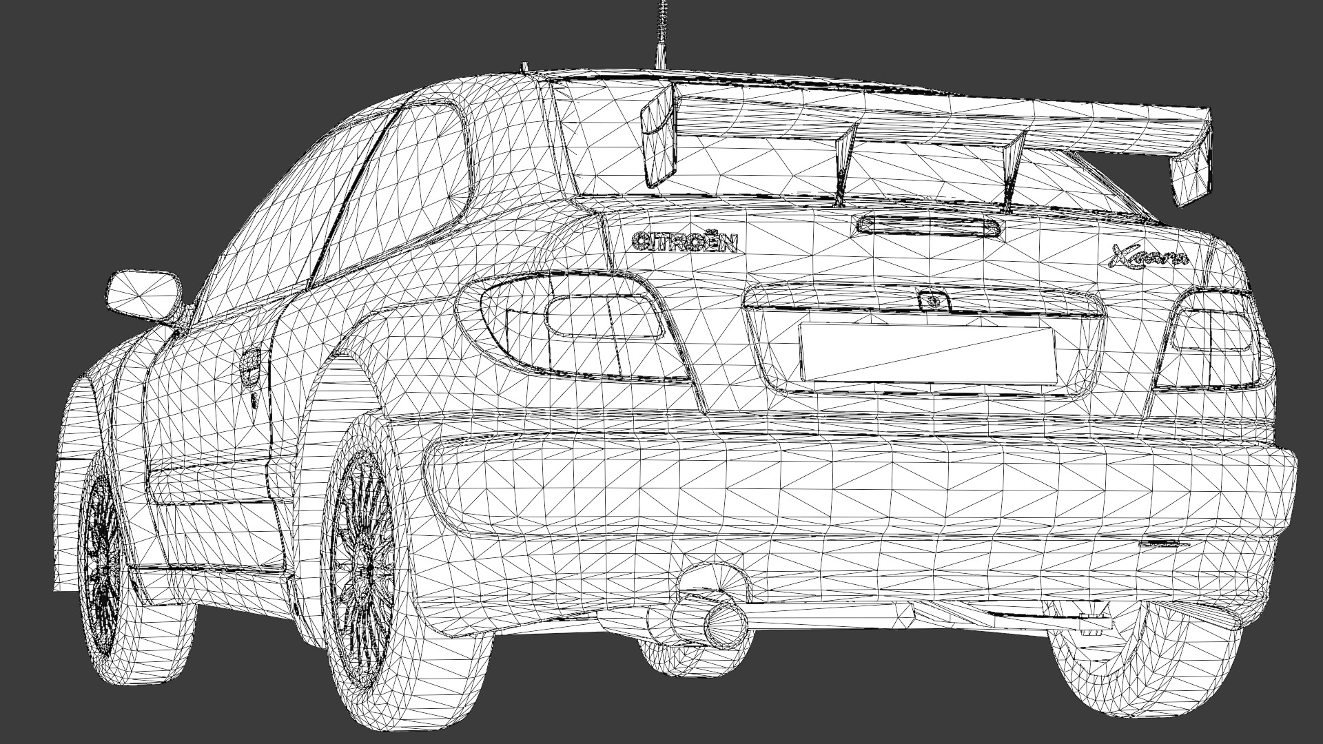 Citroen Xsara Kit Car Low-poly 3D model_17