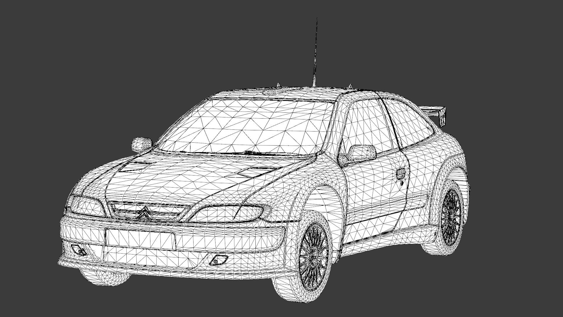 Citroen Xsara Kit Car Low-poly 3D model_10