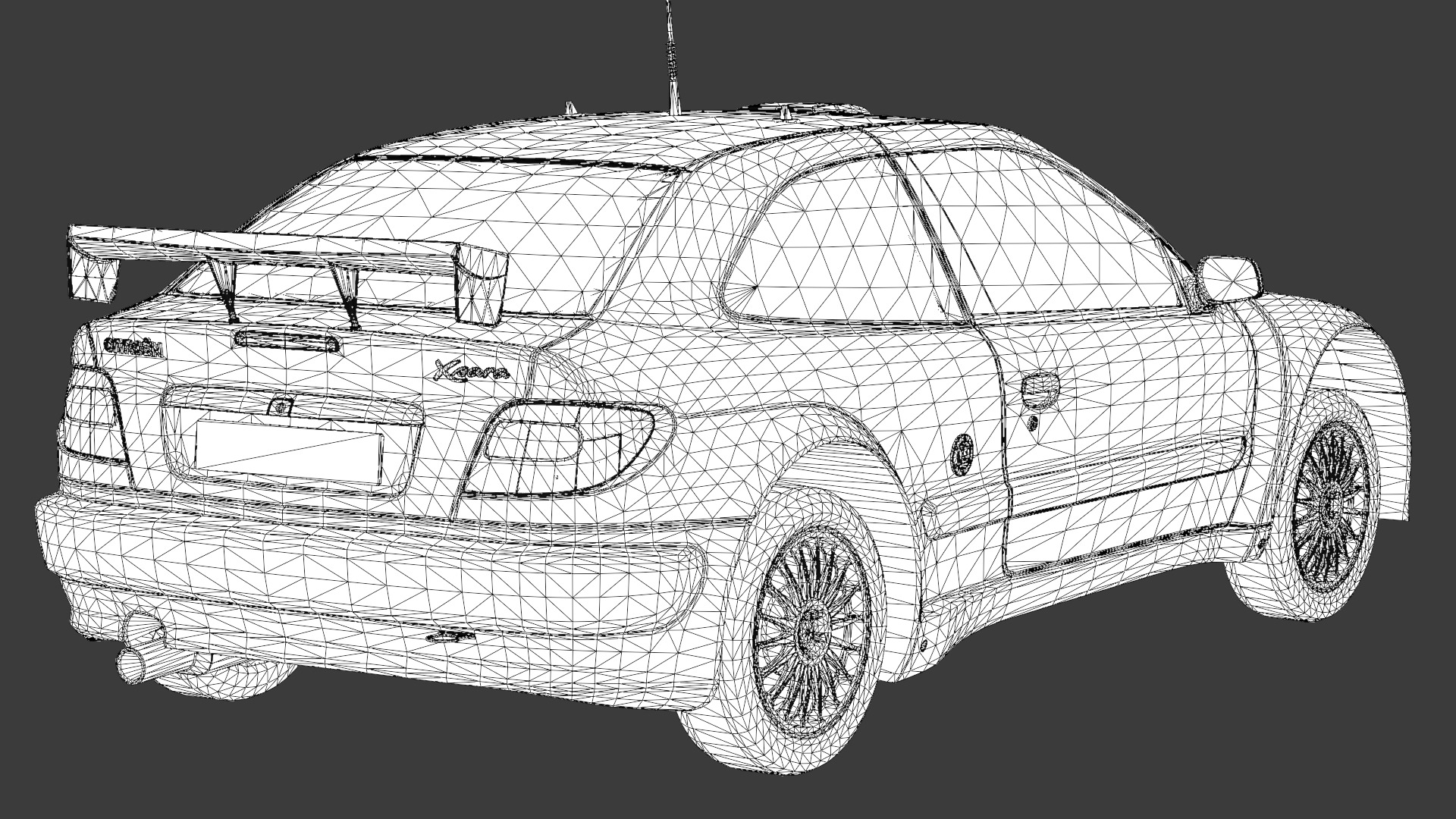 Citroen Xsara Kit Car Low-poly 3D model_18