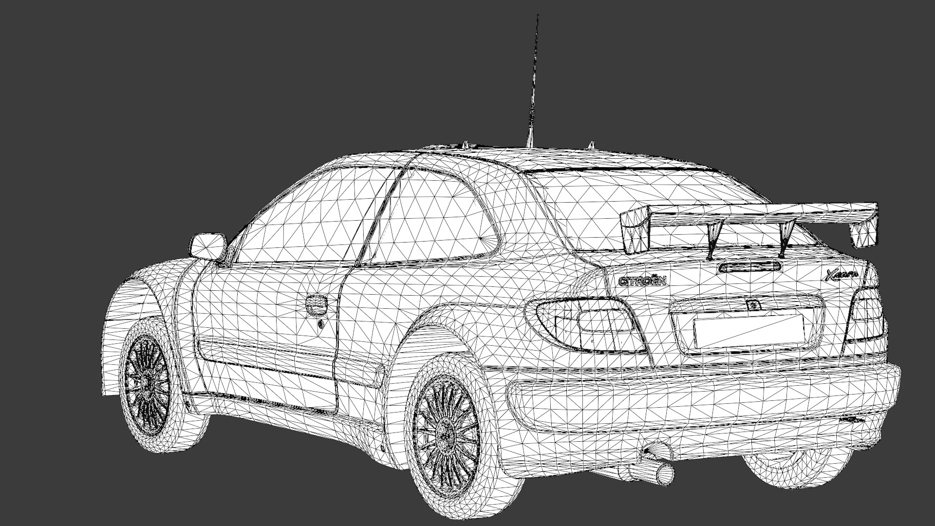Citroen Xsara Kit Car Low-poly 3D model_12