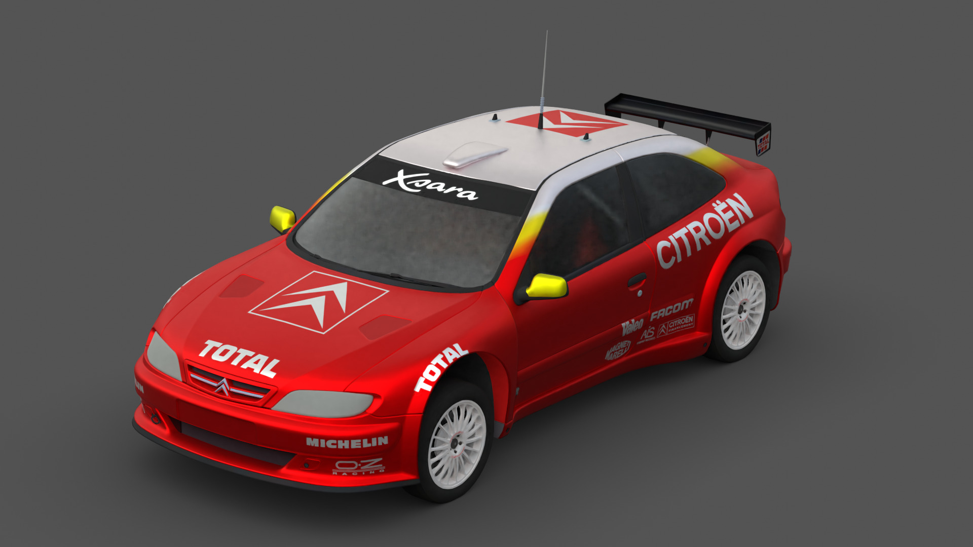 Citroen Xsara Kit Car Low-poly 3D model_6