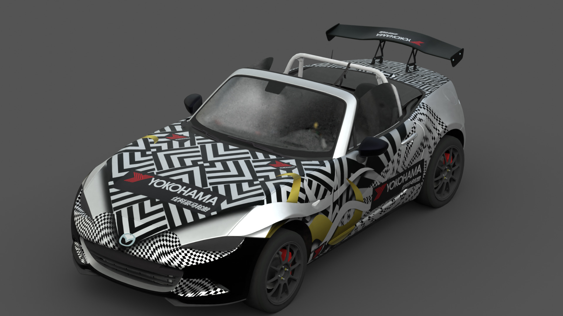 Mazda MX-5 Miata 3D Model Realistic Game Ready Roadster Low-poly 3D model_6
