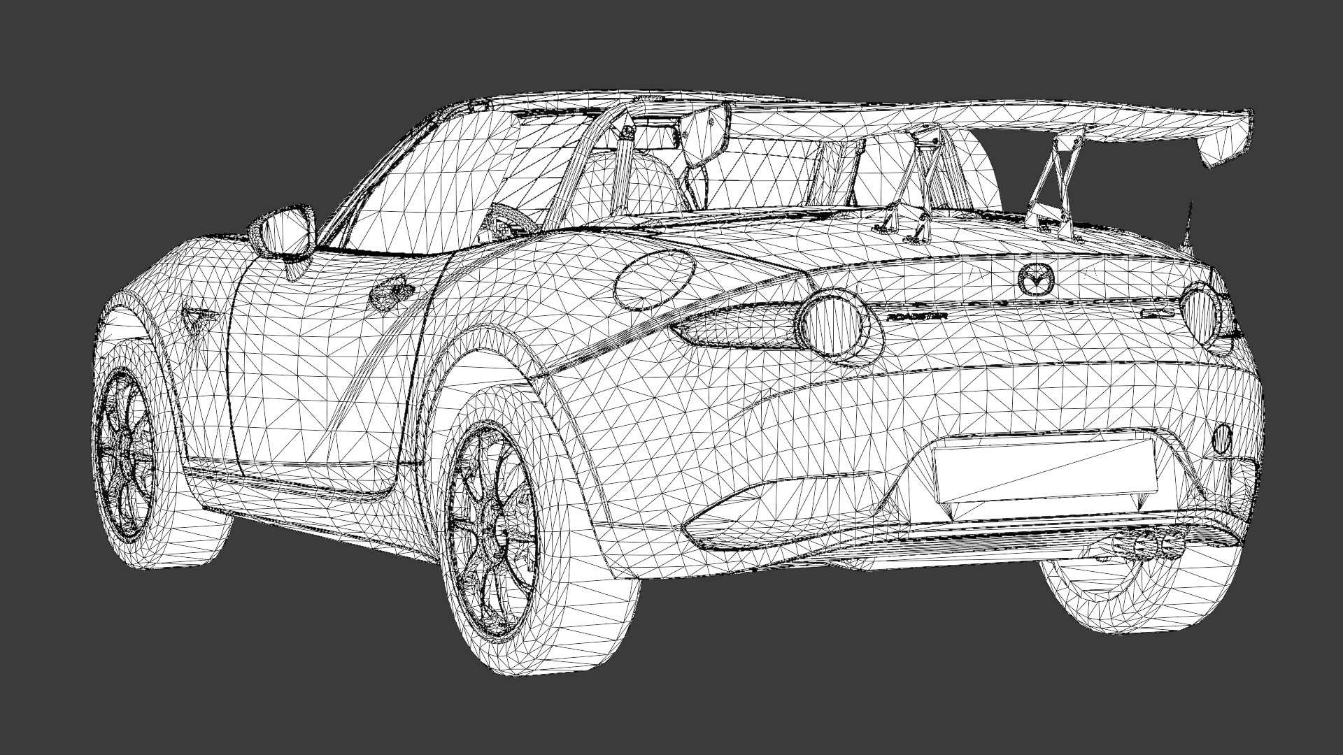 Mazda MX-5 Miata 3D Model Realistic Game Ready Roadster Low-poly 3D model_12