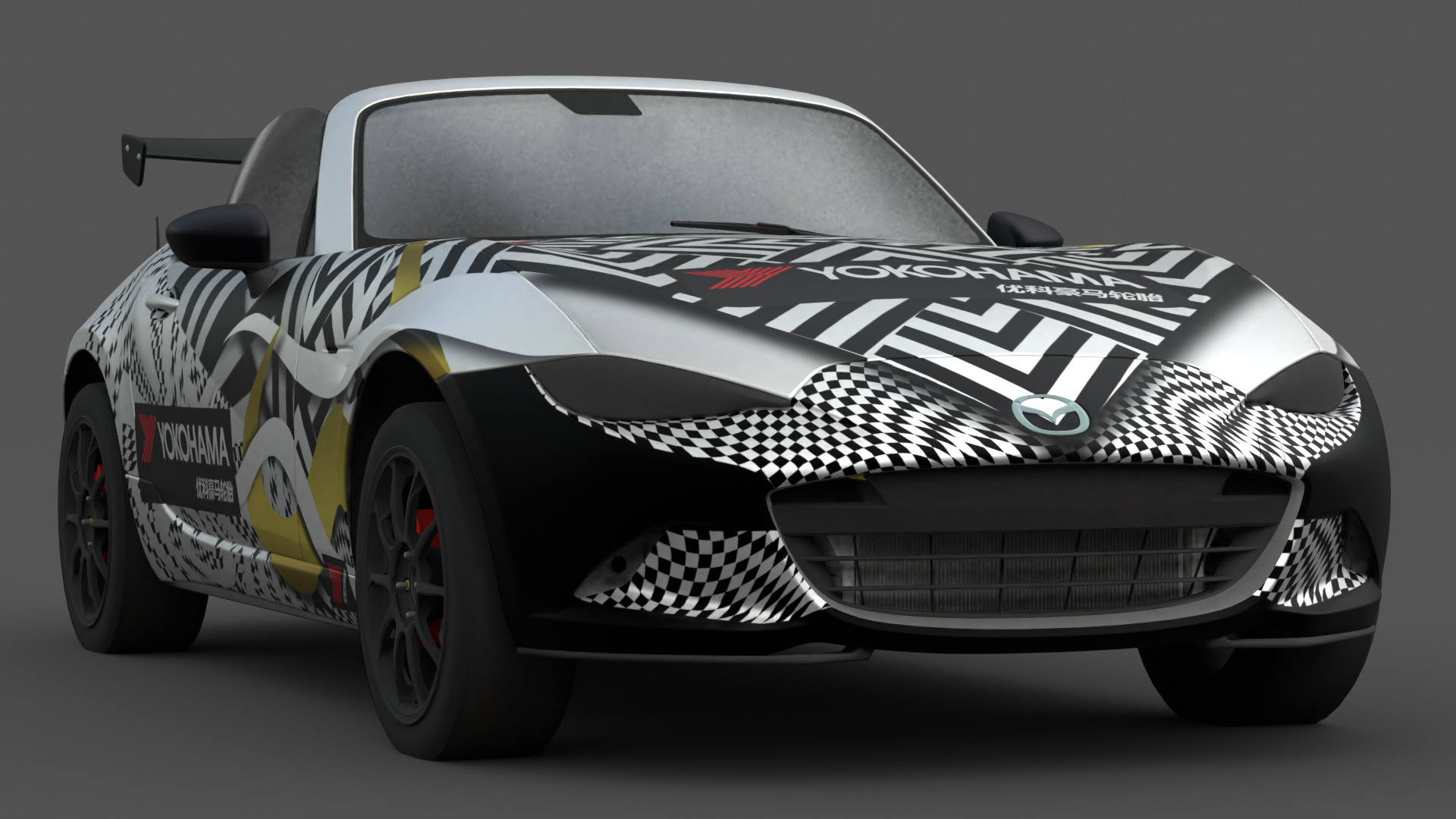 Mazda MX-5 Miata 3D Model Realistic Game Ready Roadster Low-poly 3D model_4