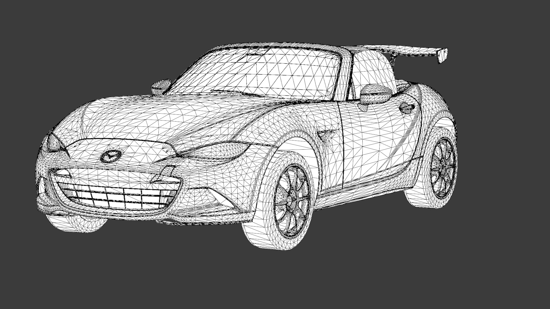 Mazda MX-5 Miata 3D Model Realistic Game Ready Roadster Low-poly 3D model_10