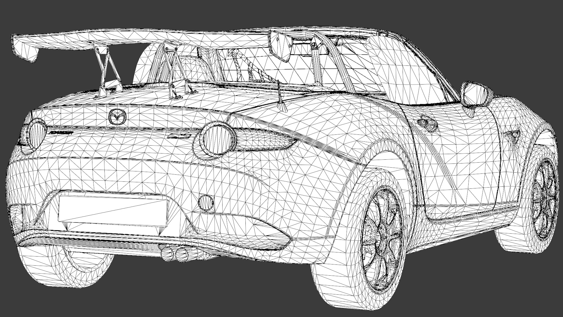 Mazda MX-5 Miata 3D Model Realistic Game Ready Roadster Low-poly 3D model_18