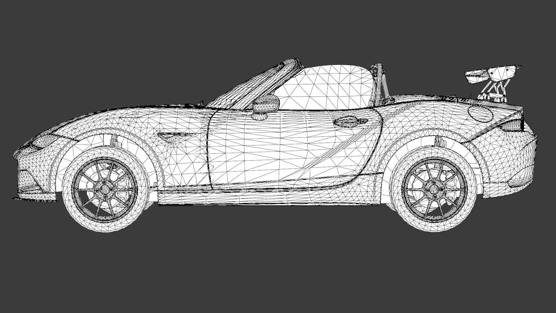 Mazda MX-5 Miata 3D Model Realistic Game Ready Roadster Low-poly 3D model_11