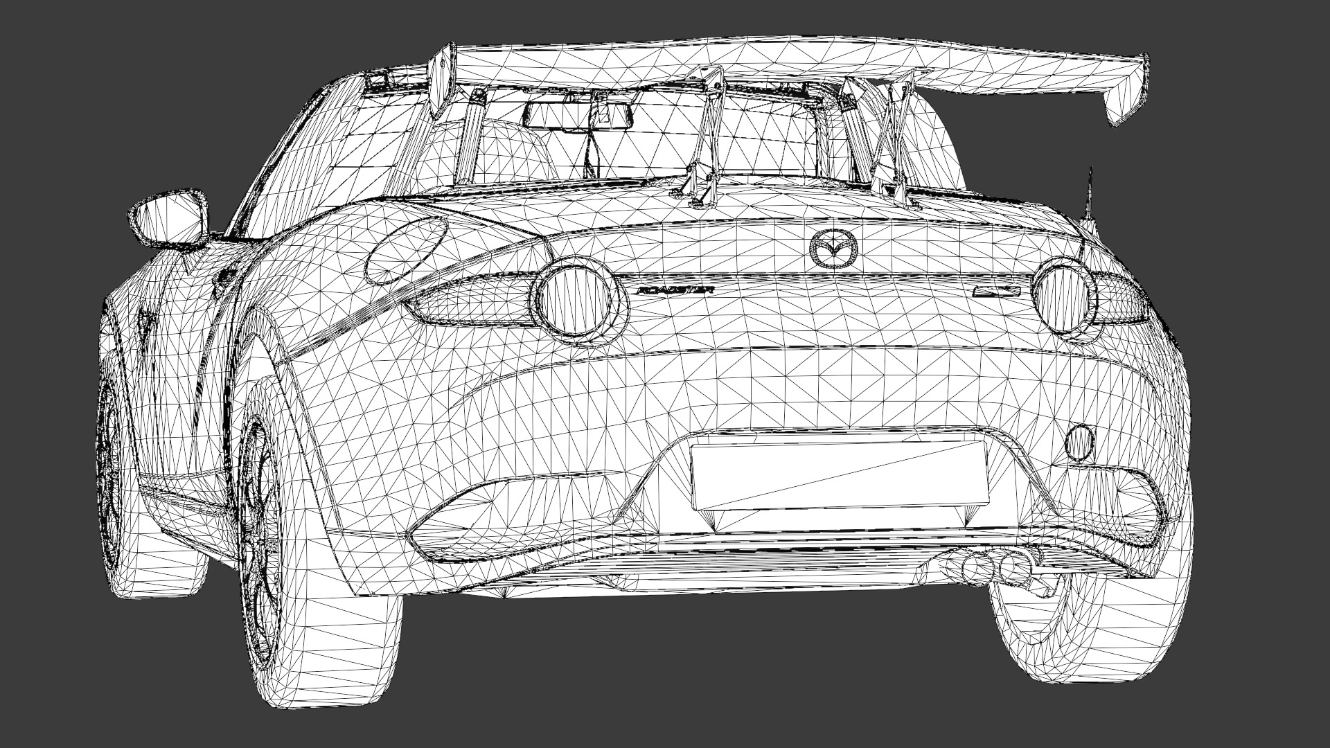 Mazda MX-5 Miata 3D Model Realistic Game Ready Roadster Low-poly 3D model_17