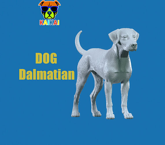 Dalmatian Dog bust model - 3D print 3D print model