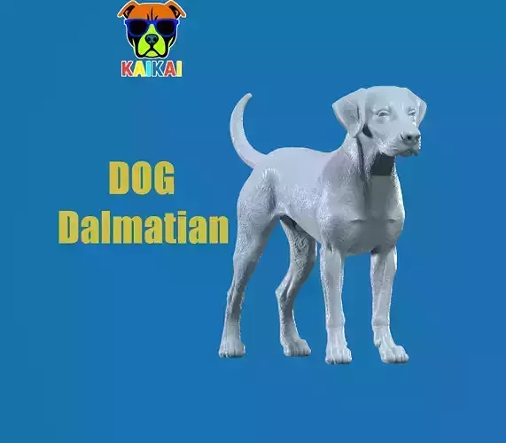 Dalmatian Dog bust model - 3D print