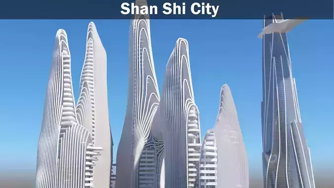 Shan Shi Futuristic City 3D model