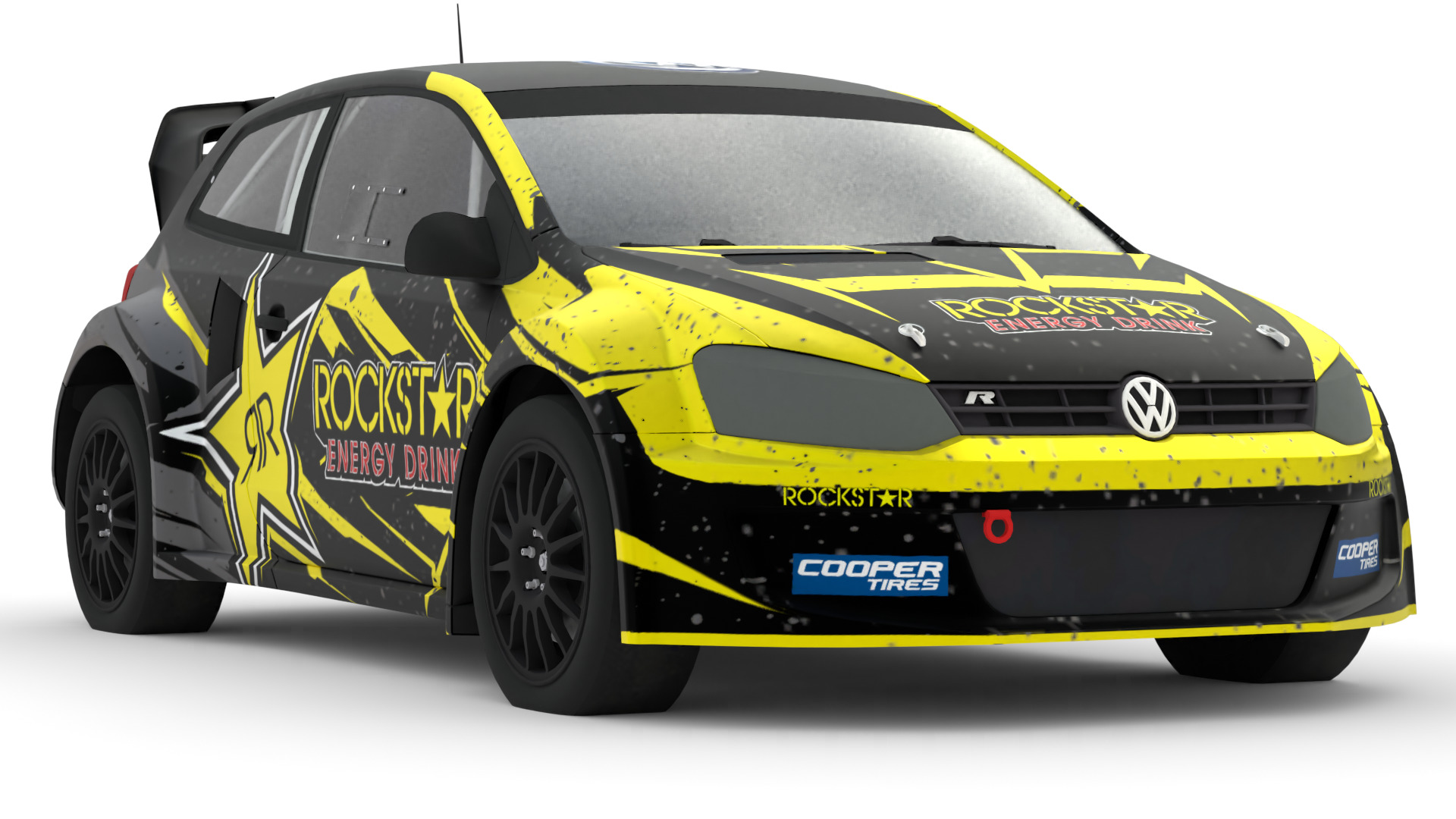 Volkswagen Polo R WRX 3D Model Rallycross Race Car Low-poly 3D model_5