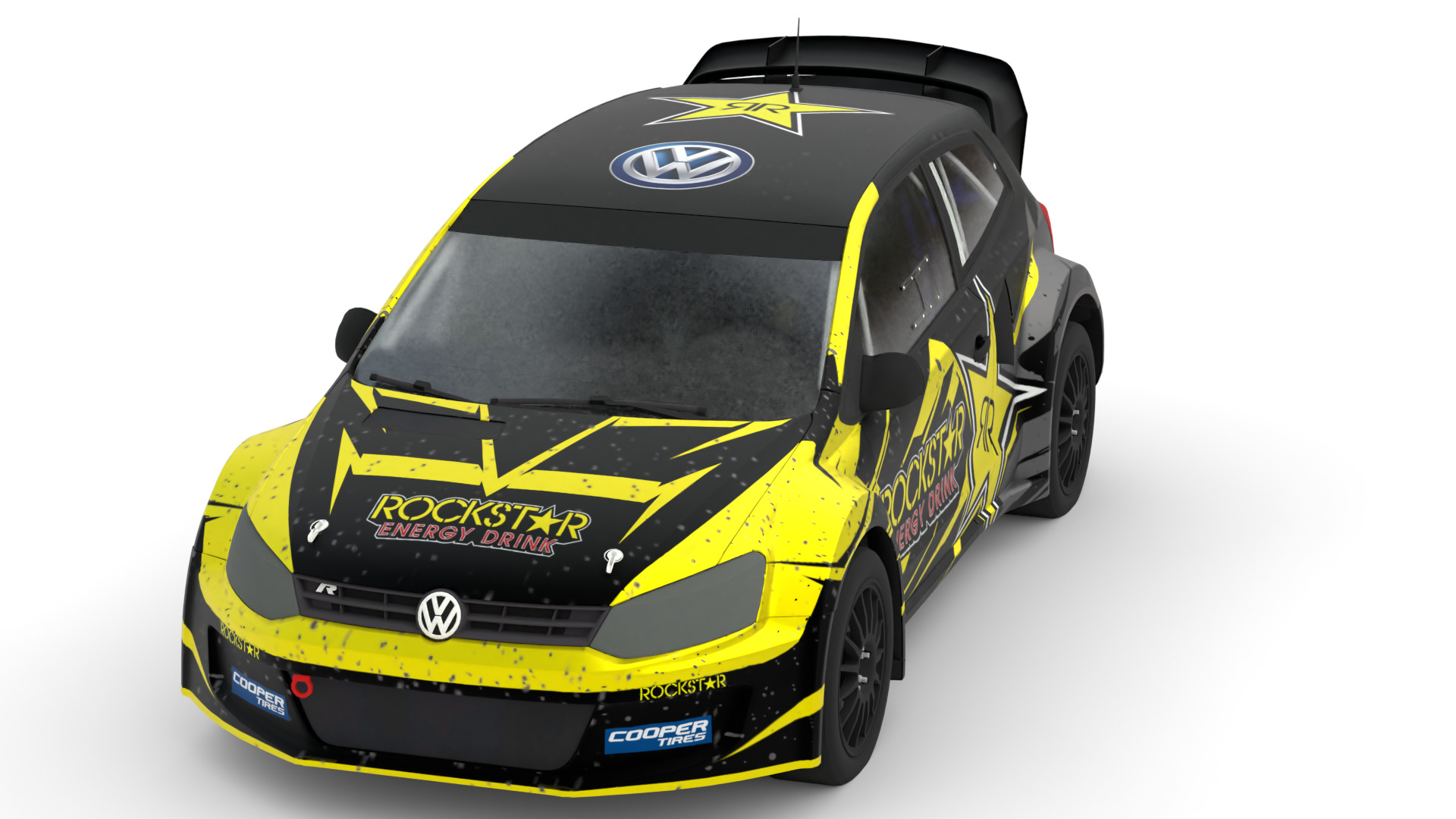 Volkswagen Polo R WRX 3D Model Rallycross Race Car Low-poly 3D model_6