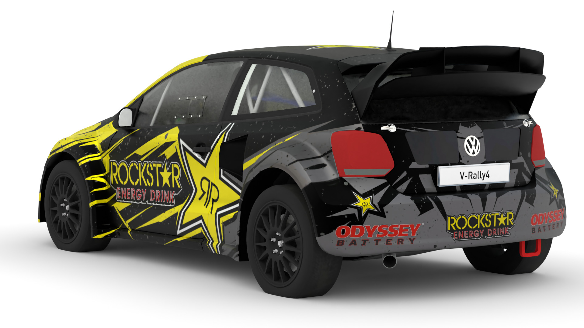 Volkswagen Polo R WRX 3D Model Rallycross Race Car Low-poly 3D model_8