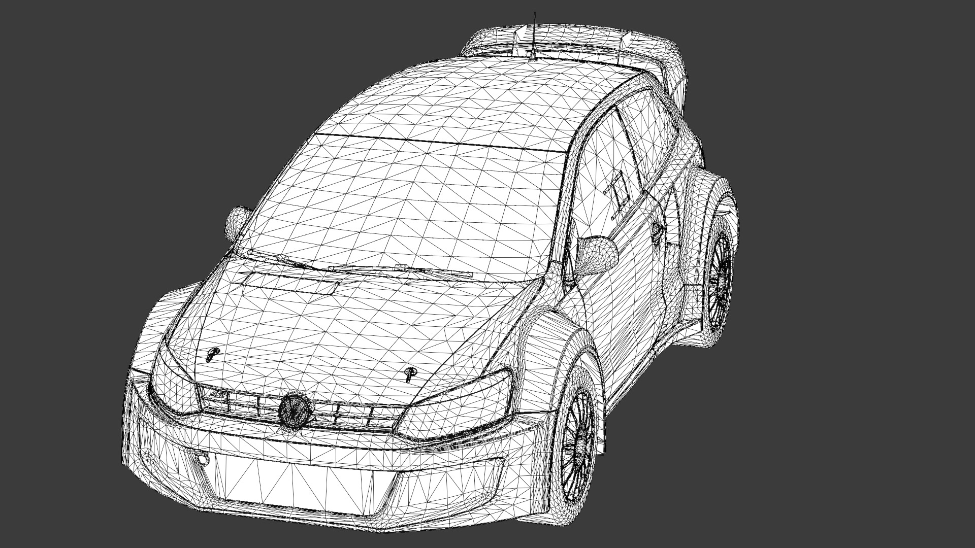 Volkswagen Polo R WRX 3D Model Rallycross Race Car Low-poly 3D model_18