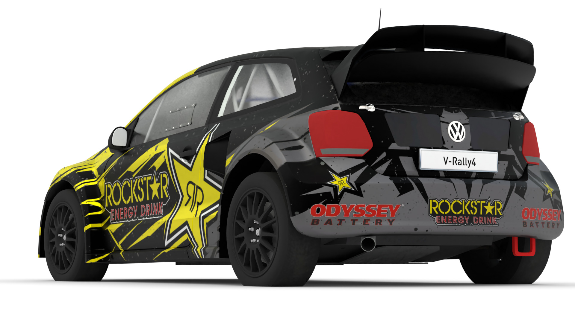 Volkswagen Polo R WRX 3D Model Rallycross Race Car Low-poly 3D model_9