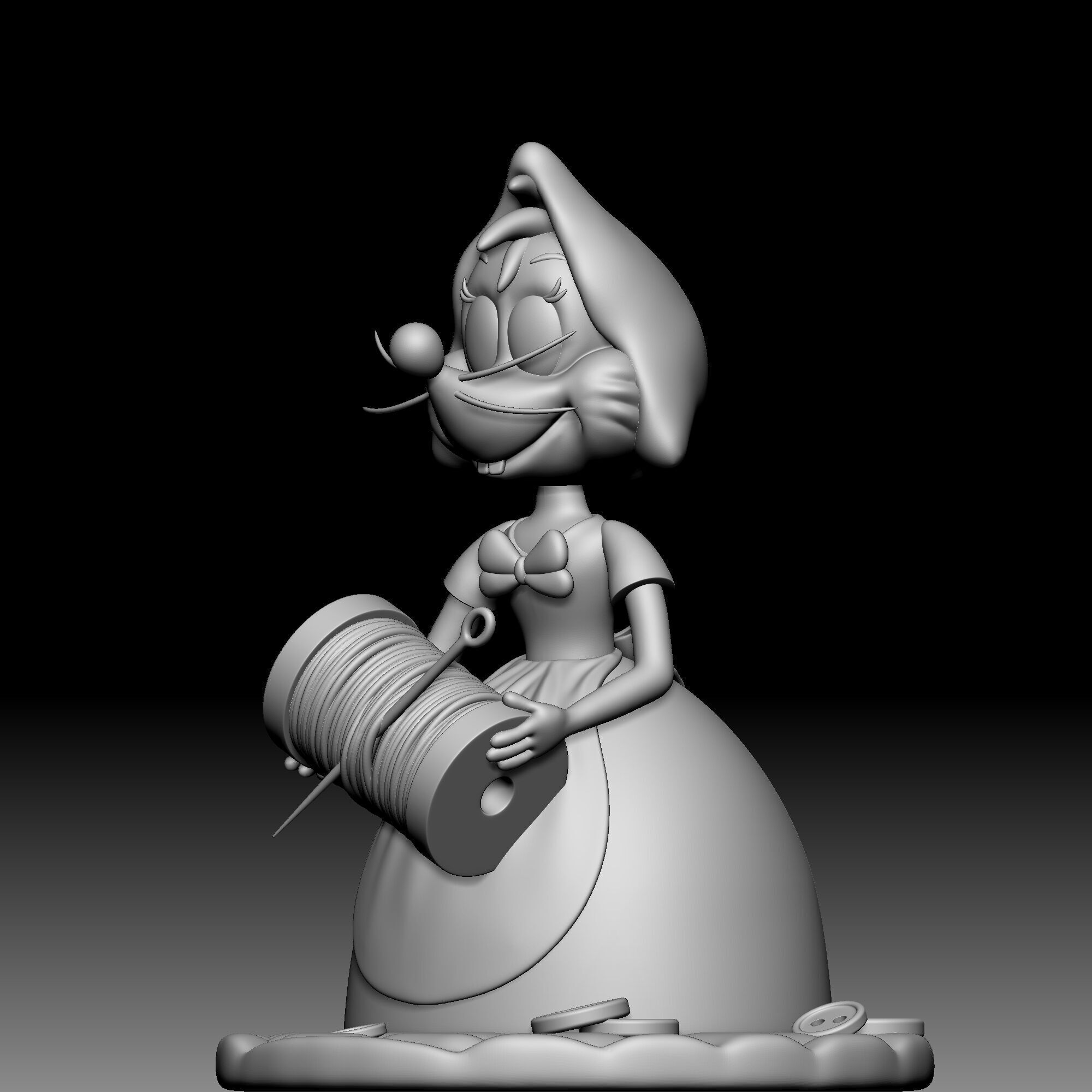 Mouse - Perla - Cinderella - 010 3D print model_1
