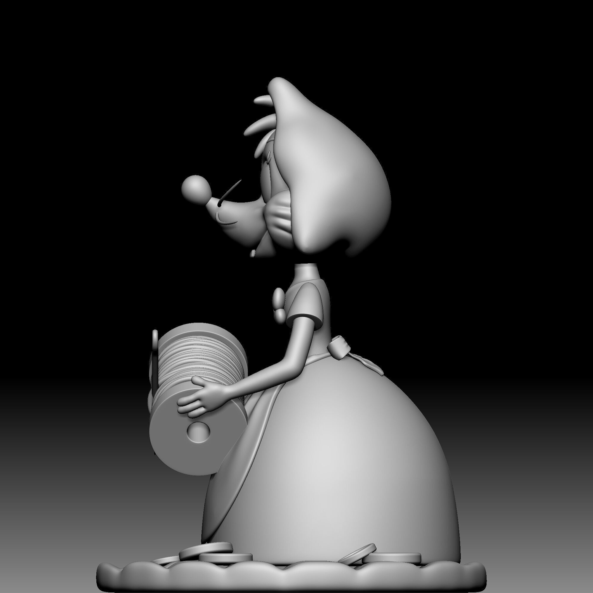 Mouse - Perla - Cinderella - 010 3D print model_2