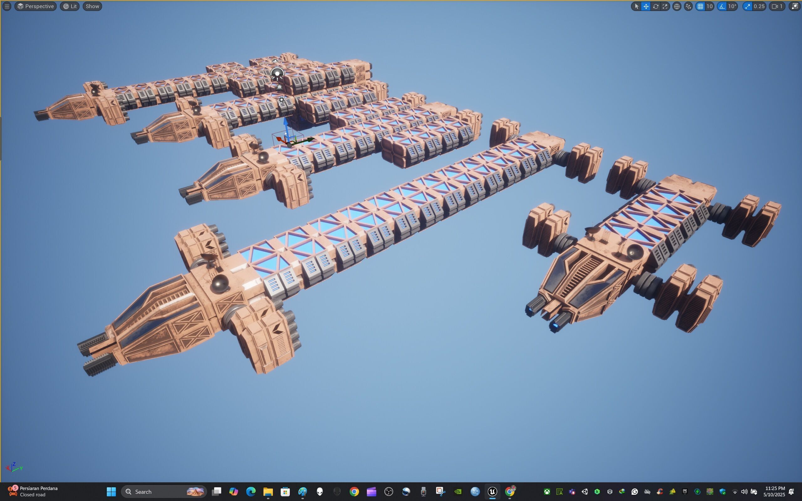 Modular Spaceship Five 3D model_29