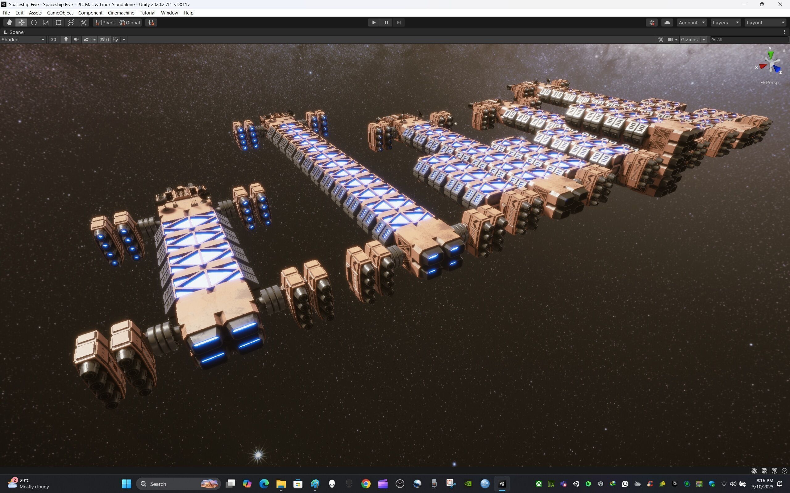 Modular Spaceship Five 3D model_18